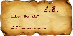 Liber Bennó névjegykártya